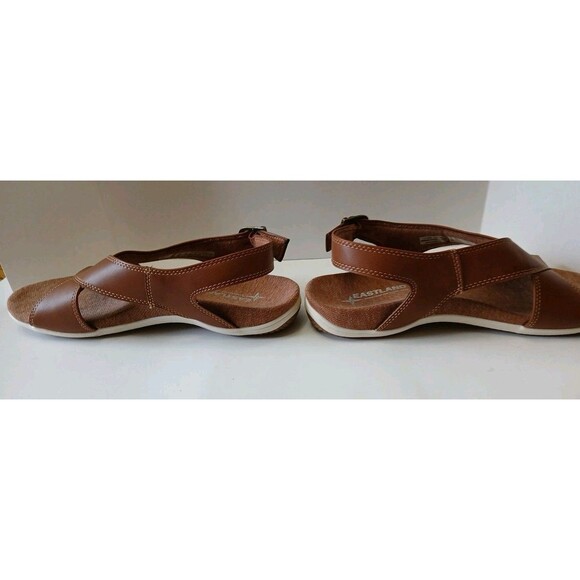 Eastland Coastal Backstrap Slide Sandal Womens 10M Brown Strappy Side Buckle - Picture 4 of 16